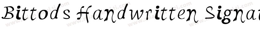 Bittods Handwritten Signature Font字体转换